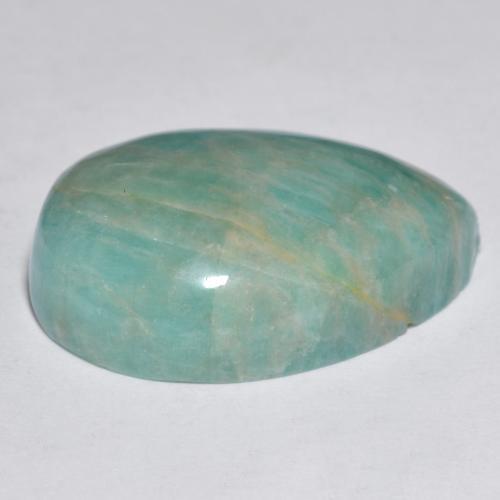 Amazonite Gemstone in 22.4 x 15.9 mm Size for Sale, Amazonite Stone in Medium Bluish Green Color