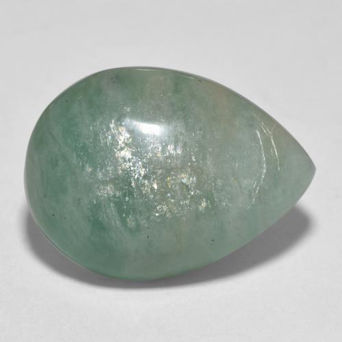 17.83 ct Turquoise Amazonite Stone, Natural Amazonite in Pear Cabochon Shape for Sale