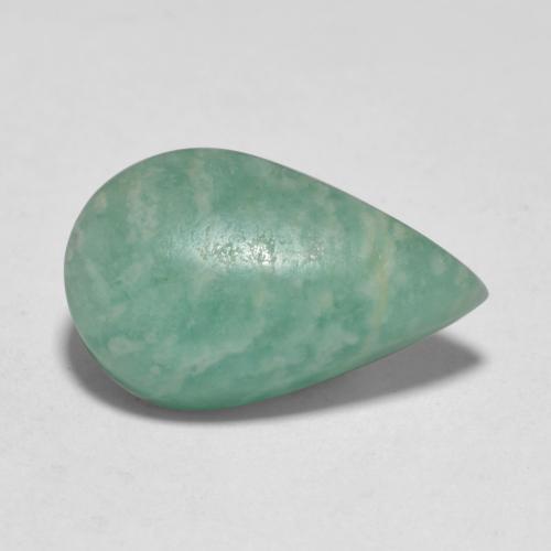 5.54 ct Turquoise Amazonite Stone, Natural Amazonite in Pear Cabochon Shape for Sale