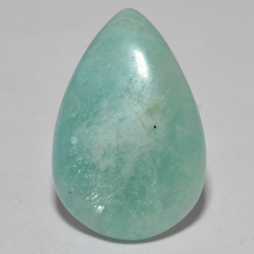 Light Bluish Green Amazonite Gem - 7.8ct Pear Cabochon (ID: 568523)