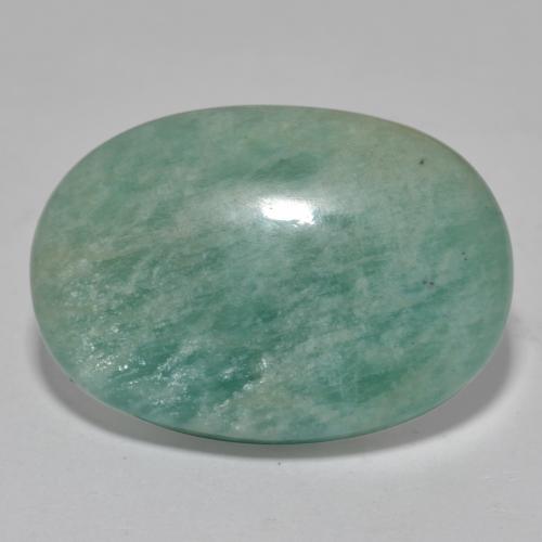 15.80 ct Turquoise Amazonite Gemstone, Amazonite Gem in Oval Cabochon Shape for Sale.