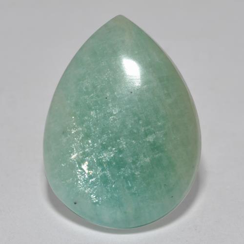 13.50 ct Green Amazonite Gemstone, Amazonite Gem in Pear Cabochon Shape for Sale.