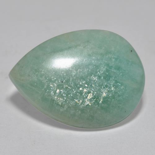 13.50 ct Green Amazonite Stone, Natural Amazonite in Pear Cabochon Shape for Sale