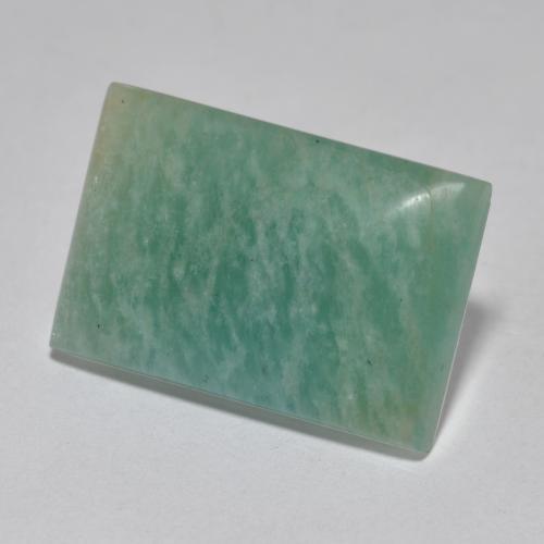 Medium Bluish Green Amazzonite Gem - 13ct Cabochon a baguette (ID: 568835)