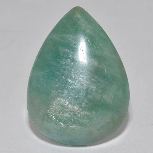 15.52 ct Turquoise Amazonite Gemstone, Amazonite Gem in Pear Cabochon Shape for Sale.
