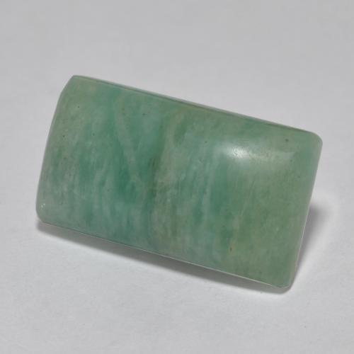 Bluish Green Amazonite Gem - 10.3ct Baguette Cabochon (ID: 568840)