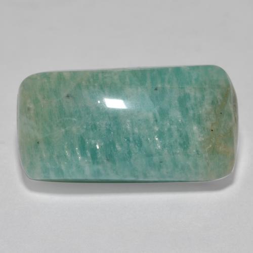 Bluish Green Amazonite Gem - 13.5ct Cushion Cabochon (ID: 568843)