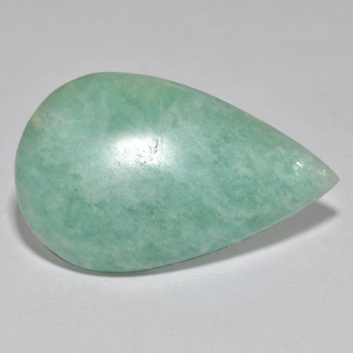 19.48 ct Green Amazonite Stone, Natural Amazonite in Pear Cabochon Shape for Sale