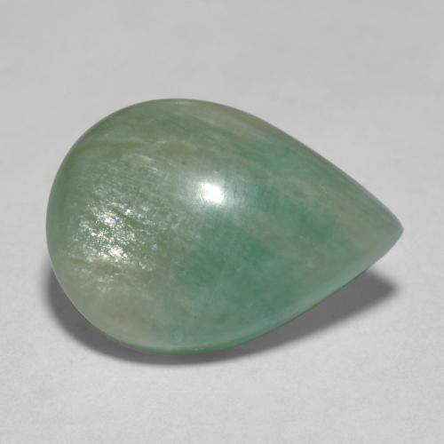 6.29 ct Green Amazonite Stone, Natural Amazonite in Pear Cabochon Shape for Sale