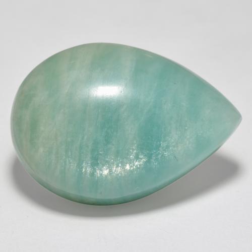 17.02 ct Turquoise Amazonite Stone, Natural Amazonite in Pear Cabochon Shape for Sale