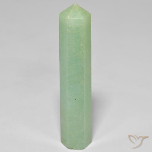 27.45 ct Green Amazonite Stone, Natural Amazonite in Pencil Cut Shape for Sale