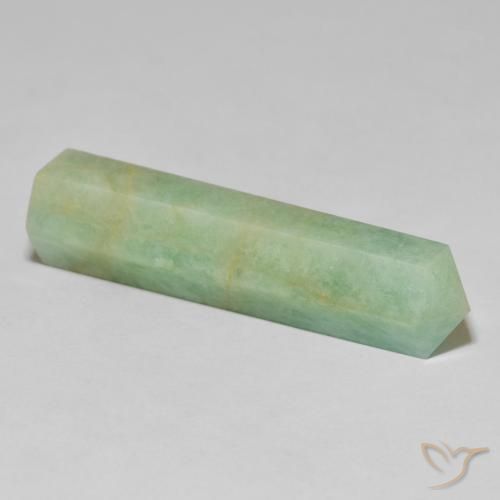 Amazonite Gemstone in 38.6 x 10.4 mm Size for Sale, Amazonite Stone in Light Green Color