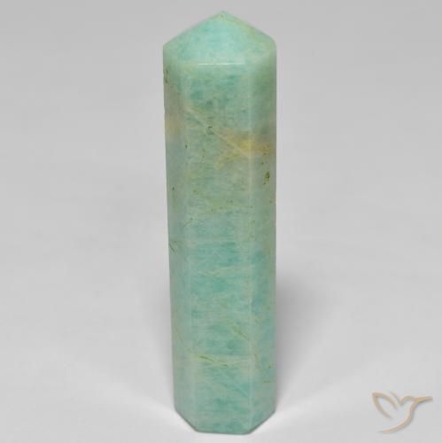 29.23 ct Green Amazonite Stone, Natural Amazonite in Pencil Cut Shape for Sale