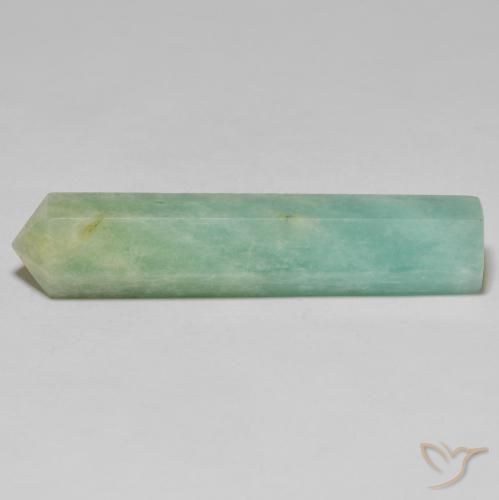 26.97 ct Green Amazonite Stone, Natural Amazonite in Pencil Cut Shape for Sale
