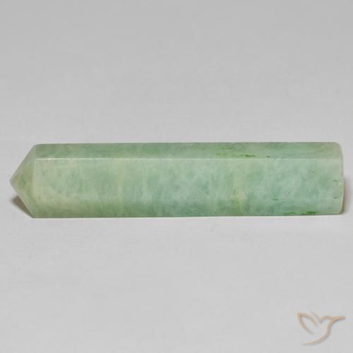 24.91 ct Green Amazonite Stone, Natural Amazonite in Pencil Cut Shape for Sale