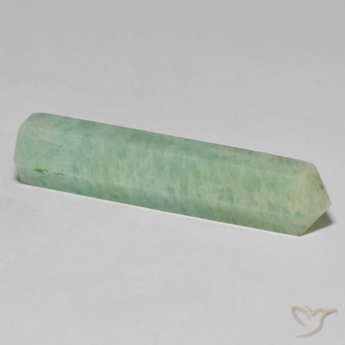 Amazonite Gemstone in 39.4 x 9.1 mm Size for Sale, Amazonite Stone in Medium Light-Green Color
