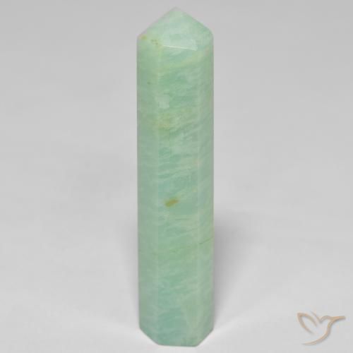 23.35 ct Green Amazonite Stone, Natural Amazonite in Pencil Cut Shape for Sale