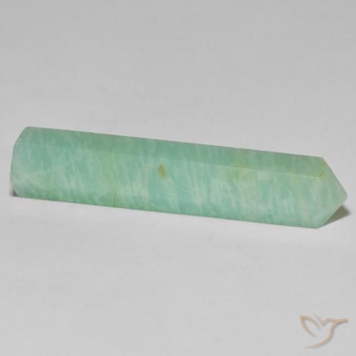 Amazonite Gemstone in 39.9 x 8.8 mm Size for Sale, Amazonite Stone in Pale Moss Green Color