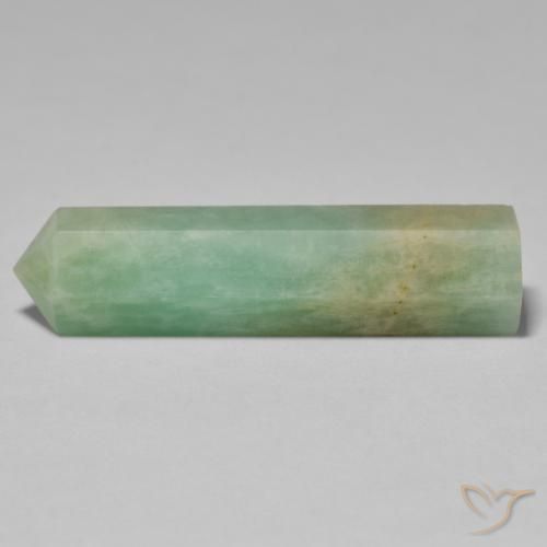 33.66 ct Green Amazonite Stone, Natural Amazonite in Pencil Cut Shape for Sale