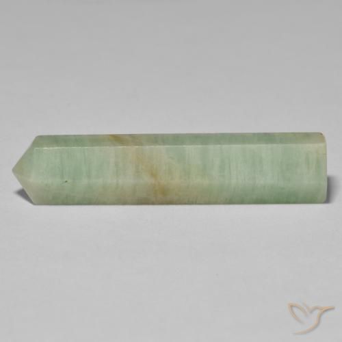 27.47 ct Green Amazonite Stone, Natural Amazonite in Pencil Cut Shape for Sale