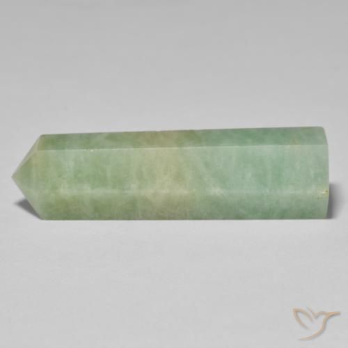 Amazonita verde suelta de 40,88 quilates, corte lápiz de 40,2 x 11,9 mm de Madagascar, Photo A