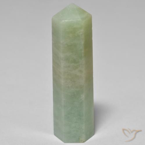 40.88 ct Green Amazonite Stone, Natural Amazonite in Pencil Cut Shape for Sale