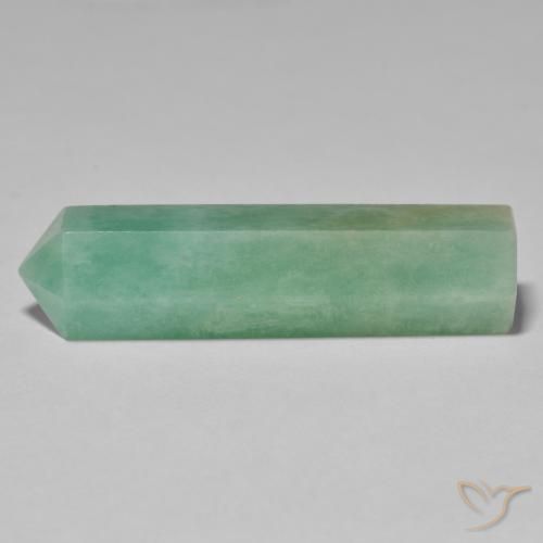 39.39 ct Green Amazonite Stone, Natural Amazonite in Pencil Cut Shape for Sale