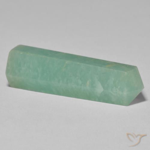 Amazonite Gemstone in 32.8 x 10.6 mm Size for Sale, Amazonite Stone in Medium Green Color