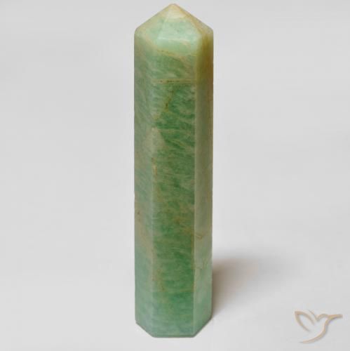 31.56 ct Green Amazonite Stone, Natural Amazonite in Pencil Cut Shape for Sale