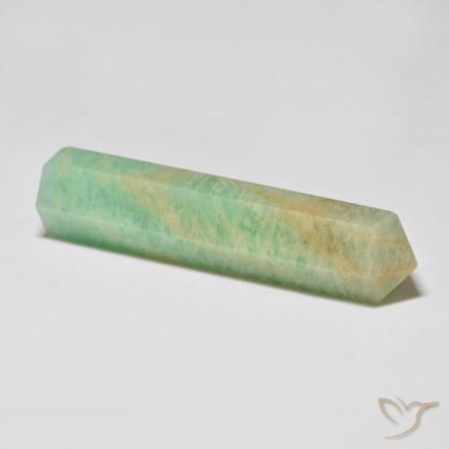 Amazonite Gemstone in 40.2 x 10.3 mm Size for Sale, Amazonite Stone in Sage Green Color