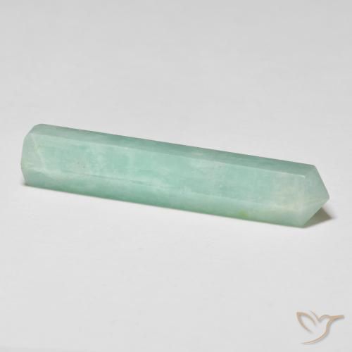 Amazonite Gemstone in 41.2 x 9 mm Size for Sale, Amazonite Stone in Light Sea Green Color