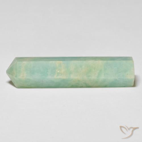 26.34 ct Green Amazonite Stone, Natural Amazonite in Pencil Cut Shape for Sale