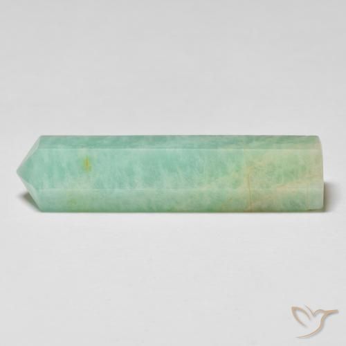 25.14 ct Green Amazonite Stone, Natural Amazonite in Pencil Cut Shape for Sale