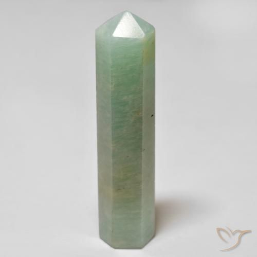 26.42 ct Green Amazonite Stone, Natural Amazonite in Pencil Cut Shape for Sale