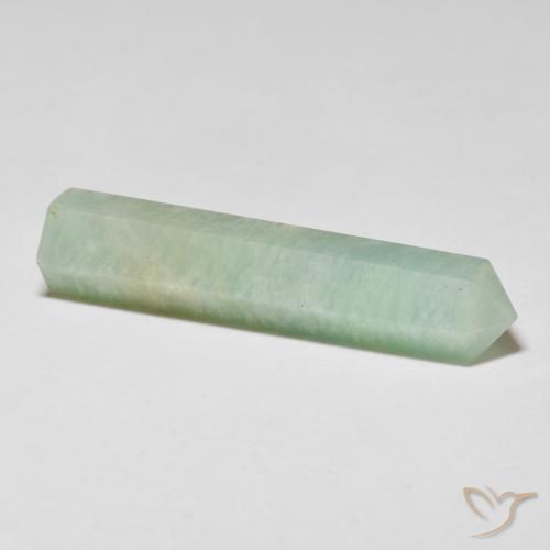 Amazonite Gemstone in 39.8 x 9.3 mm Size for Sale, Amazonite Stone in Medium Light-Green Color