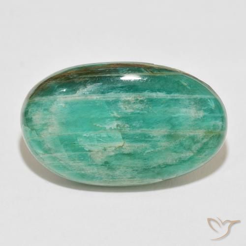 40.10ct Natural Cool Green Amazonite, Oval, Opaque