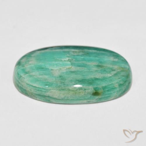 Amazonite Gemstone in 33 x 19.9 mm Size for Sale, Amazonite Stone in Cool Green Color