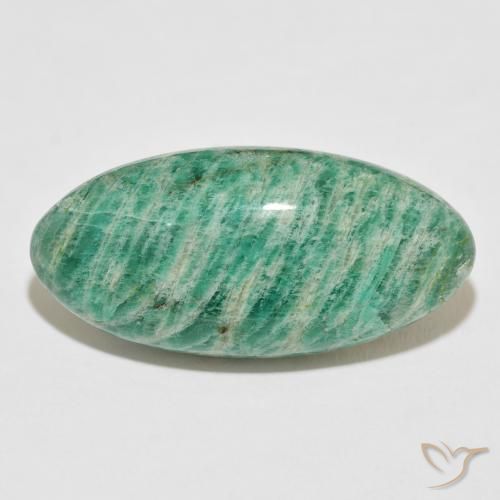 40.94ct Natural Medium Green Amazonite, Oval, Opaque