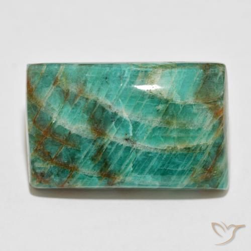 52.54ct Natural Cool Green Amazonite, Baguette, Opaque
