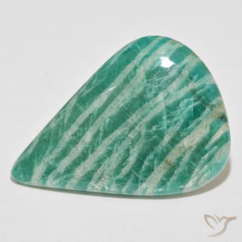 51.56ct Natural Cool Green Amazonite, Pear Shape, Opaque
