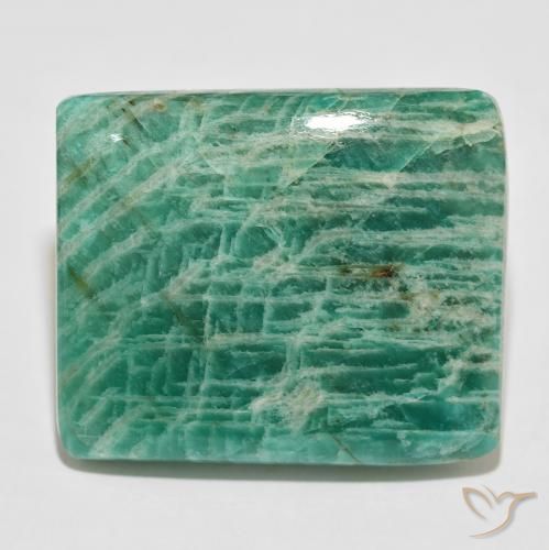 75.66ct Natural Cool Green Amazonite, Cushion, Opaque