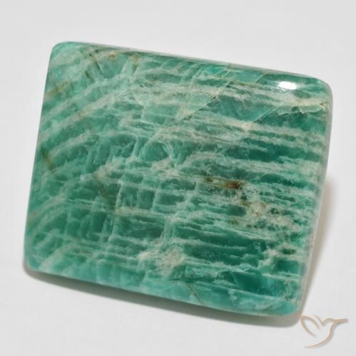 75.66 ct Green Amazonite Stone, Natural Amazonite in Cushion Cabochon Shape for Sale