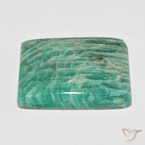 Amazonite Gemstone in 34.2 x 28.5 mm Size for Sale, Amazonite Stone in Cool Green Color