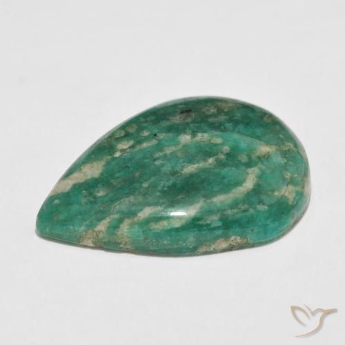 Amazonite Gemstone in 29.2 x 21.1 mm Size for Sale, Amazonite Stone in Pine Green Color