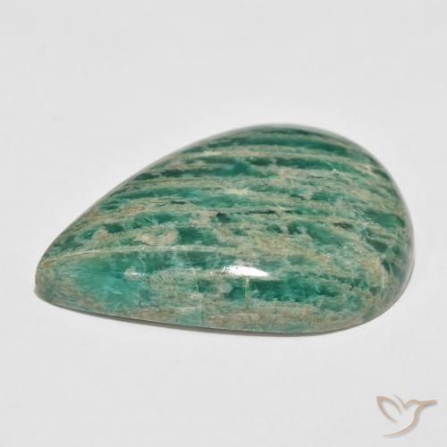 Amazonite Gemstone in 36.9 x 25.9 mm Size for Sale, Amazonite Stone in Pine Green Color