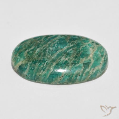 Amazonite Gemstone in 31.1 x 21.3 mm Size for Sale, Amazonite Stone in Cool Green Color