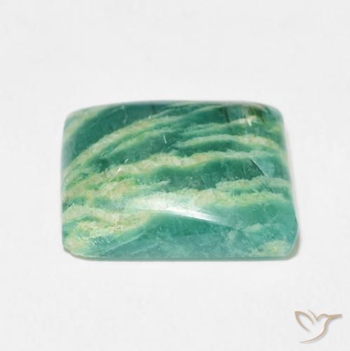 Amazonite Gemstone in 16.9 x 13.8 mm Size for Sale, Amazonite Stone in Medium Green Color