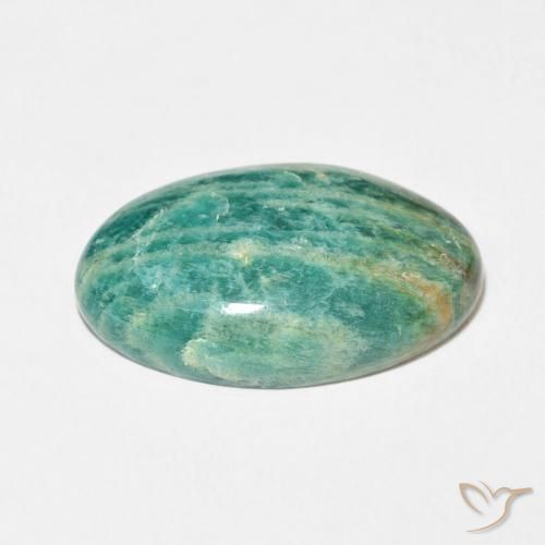 Amazonite Gemstone in 25.2 x 16 mm Size for Sale, Amazonite Stone in Cool Green Color