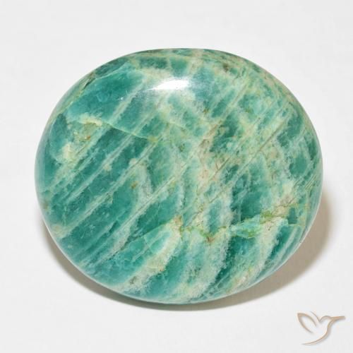 44.87ct Natural Pine Green Amazonite, Oval, Opaque