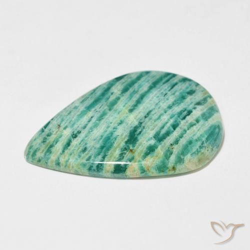 Amazonite Gemstone in 35.4 x 24.1 mm Size for Sale, Amazonite Stone in Cool Green Color